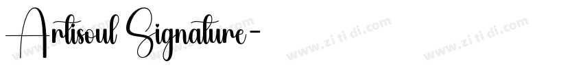 Artisoul Signature字体转换